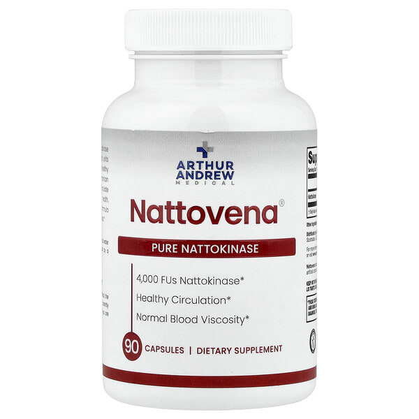 aam00174_v_40.jpg Nattovena®, чистая наттокиназа, 4000 FU, 90 капсул — Arthur Andrew Medical