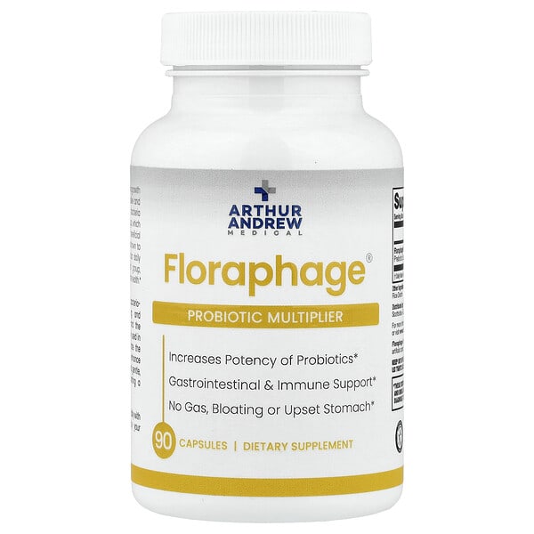 aam00177_v_97.jpg Floraphage®, добавка для повышения эффективности пробиотика, 1 000 000 БОЕ, 90 капсул — Arthur Andrew Medical