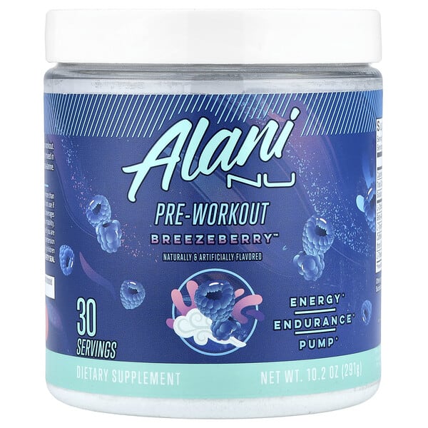 aan51031_v_8.jpg предтренировочный комплекс, BreezeBerry™, 291 г (10,2 унции) — Alani Nu