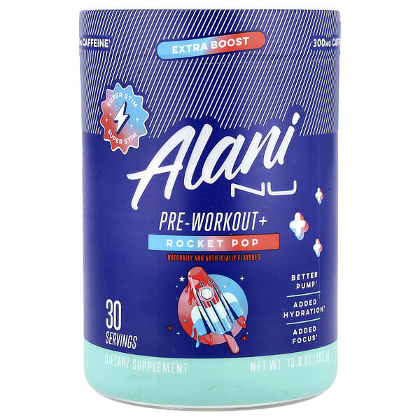 aan51812_v_8.jpg Pre-Workout+, рокет-поп, 392 г (13,8 унции) — Alani Nu