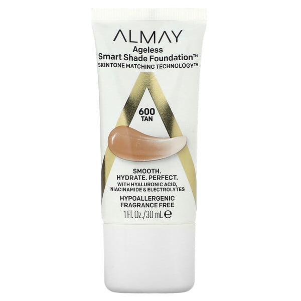 aay19006_v_3.jpg тональный крем Ageless Smart Shade, оттенок 600 бронзовый, 30 мл (1 жидк. унция) — Almay