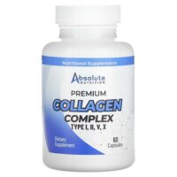 Коллагеновый комплекс премиального качества, тип I, II, V, X, 60 капсул — Absolute Nutrition