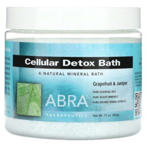 Cellular Detox Bath, грейпфрут и можжевельник, 482 г (17 унций) — Abra Therapeutics