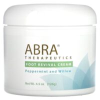 Крем для ног, перечная мята и ива, 126 г (4,5 унции) — Abra Therapeutics