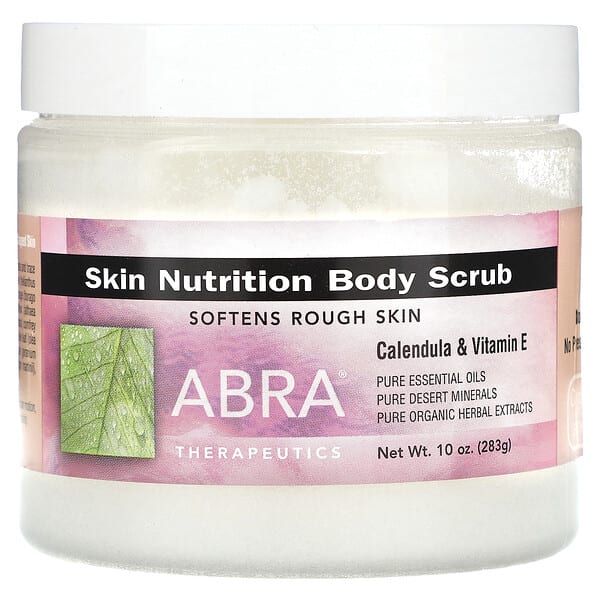 abr75104_v_11.jpg Skin Nutrition, скраб для тела, календула и витамин E, 283 г (10 унций) — Abra Therapeutics