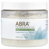 восстанавливающий скраб для ног, перечная мята и ива, 283 г (10 унций) — Abra Therapeutics