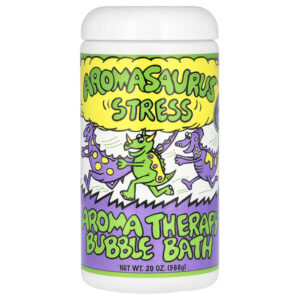 Aromasaurus Stress, пенная ванна с ароматерапией для детей, 566 г (20 унций) — Abra Therapeutics