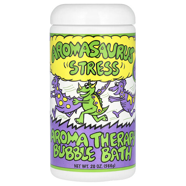 abr83300_v_9.jpg Aromasaurus Stress, пенная ванна с ароматерапией для детей, 566 г (20 унций) — Abra Therapeutics