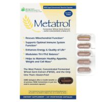 Metatrol®, ферментированный экстракт ростков пшеницы, 60 вегетарианских капсул — American Biosciences