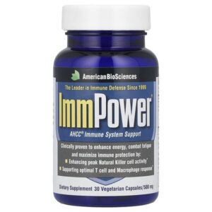 ImmPower® AHCC®, 500 мг, 30 вегетарианских капсул — American Biosciences