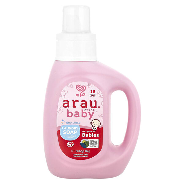 aby04005_v_8.jpg arau.baby, Мыло для стирки, без запаха, 800 мл (27 жидк. Унций)