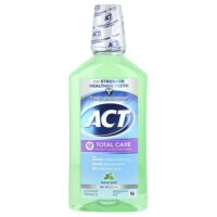 Total Care, ополаскиватель для рта с фторидом, против кариеса, без спирта, свежая мята, 1 л (33,8 жидк. унции) — ACT