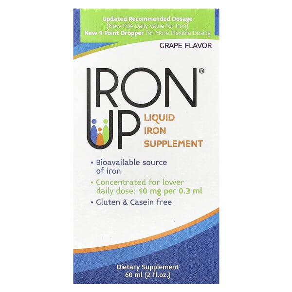 acg04410_v_84.jpg Iron Up, жидкая добавка с железом, со вкусом винограда, 60 мл (2 жидк. унции) — A.C. Grace Company