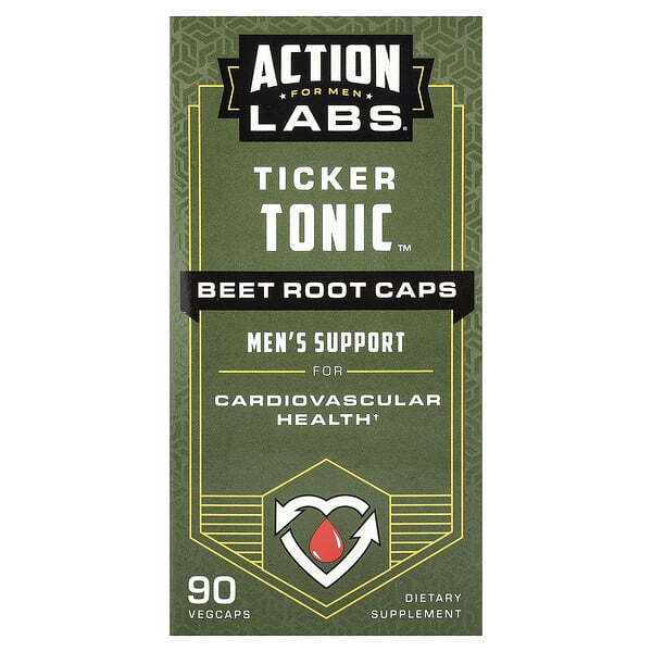 act38816_v_20.jpg Action Labs, для мужчин, Ticker Tonic™, корнеплод свеклы, 90 растительных капсул