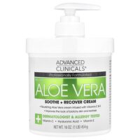 Алоэ вера, успокаивающий и восстанавливающий крем, 454 г (16 унций) — Advanced Clinicals