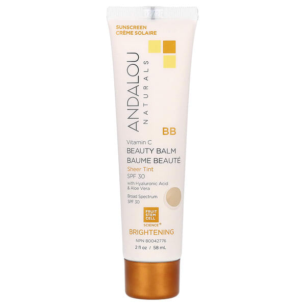 adn00252_v_74.jpg BB Beauty Balm, осветляющий бальзам с витамином C, SPF 30, прозрачный, 58 мл (2 жидк. унции) — Andalou Naturals