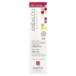 1000 Roses®, Color + Correct, для чувствительной кожи, SPF 30, бежевый, 2 жидк. Унции (58 мл) — Andalou Naturals — изображение 2