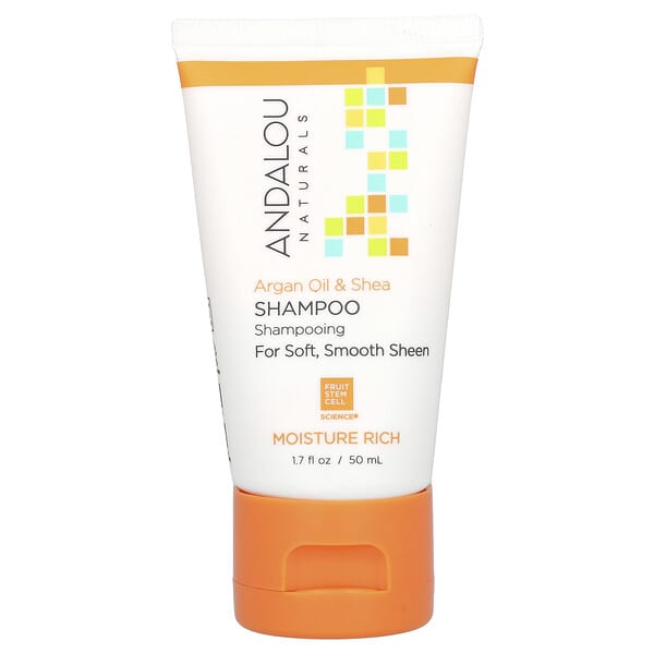 adn02079_v_12.jpg шампунь, аргановое масло и ши, 50 мл (1,7 жидк. унции) — Andalou Naturals