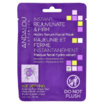 Instant Rejuvenate & Firm, увлажняющая маска для лица с сывороткой, 1 лист клетчатки, 18 мл (0,6 жидк. унц.) — Andalou Naturals
