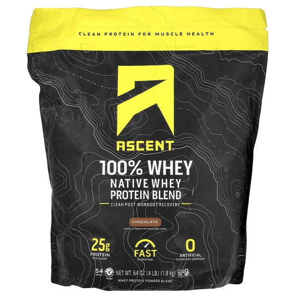 aet02002_v_3.jpg Native Whey Protein Blend, Chocolate, 4 lb (1.8 kg) — Ascent