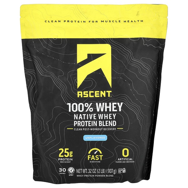 aet02006_v_3.jpg Native Whey Protein Blend, Unflavored, 2 lb (907 g) — Ascent