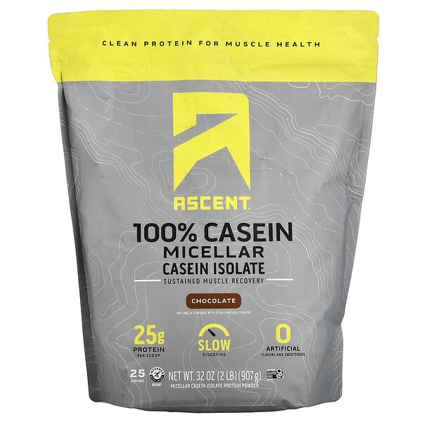 aet02009_v_4.jpg Micellar Casein Isolate, Chocolate, 2 lb (907 g) — Ascent