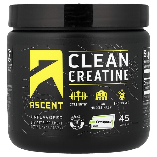 aet02166_v_10.jpg Clean Creatine, Unflavored, 7.94 oz (225 g) — Ascent