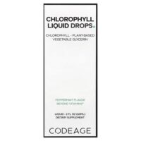 Chlorophyll Liquid Drops, перечная мята, 60 мл (2 жидк. Унции) — Codeage