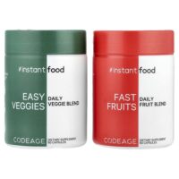 Easy Veggies Daily Veggie Blend / Fast Fruits Daily Fruit Blend, 2 бутылки, 90 капсул в каждой — Codeage