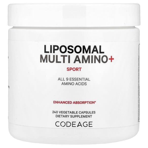 age33387_v_41.jpg Liposomal Multi Amino+, комплекс липосомальных аминокислот, серия Sport, 240 растительных капсул — Codeage