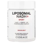 Sport, Liposomal NADH+, липосомальный НАД, 60 растительных капсул — Codeage