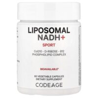 Sport, Liposomal NADH+, липосомальный НАД, 60 растительных капсул — Codeage