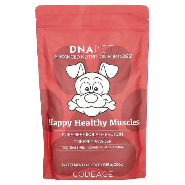 age60937_v_2.jpg ДНК Pet, Happy Healthy Muscles для собак, без ароматизаторов, 300 г (10,58 унции) — Codeage