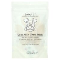 DNA Pet, жевательные палочки с козьим молоком, для собак, маленькие, 3 шт., 85 г (3 унции) — Codeage