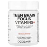 Teen Brain Focus Vitamins +, 60 растительных капсул — Codeage
