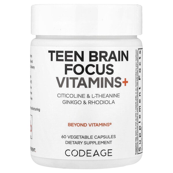 age81534_v_32.jpg Teen Brain Focus Vitamins +, 60 растительных капсул — Codeage