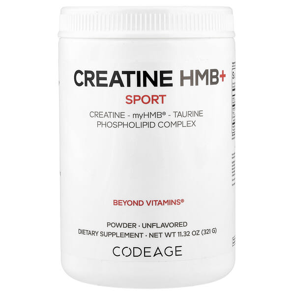 age81554_v_8.jpg Sport, креатин HMB+, без добавок, 321 г (11,32 унции) — Codeage