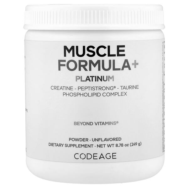 age81576_v_8.jpg Muscle Formula+, Platinum, без добавок, 249 г (8,78 унции) — Codeage