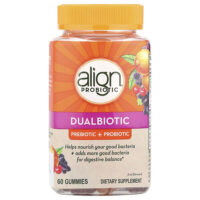 Dualbiotic, пребиотик и пробиотик, фрукты, 60 жевательных таблеток — Align Probiotics