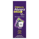 Allegra, Children's Allergy, 12 HR, для детей от 2 лет, виноград, 30 мг, 240 мл (8 жидк. Унций)
