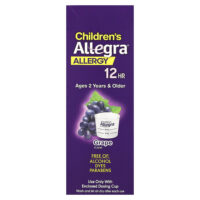 Allegra, Children's Allergy, 12 HR, для детей от 2 лет, виноград, 30 мг, 240 мл (8 жидк. Унций)