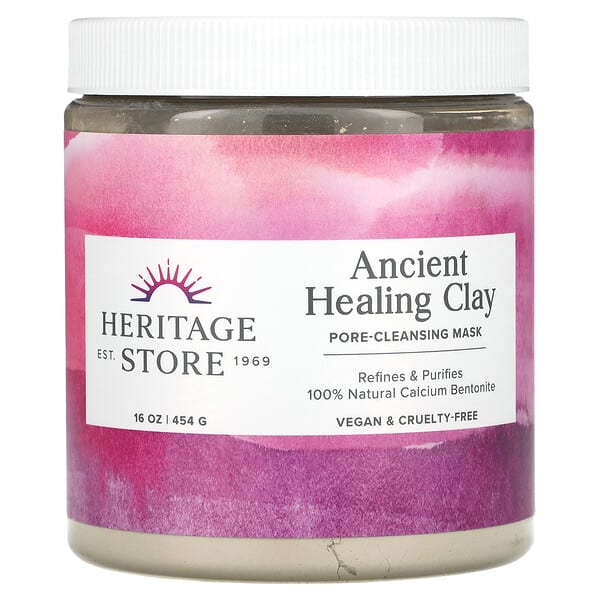 ahc71430_v_32.jpg Ancient Healing Clay, маска для очищения пор, 454 г (16 унций) — Heritage Store