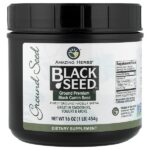 Black Seed™, молотые семена черного тмина премиального качества, 454 г (1 фунт) — Amazing Herbs