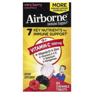 поддержка иммунитета, с ягодным вкусом, 64 жевательные таблетки — AirBorne