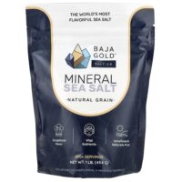 Baja Gold Salt Co., Минеральная морская соль, натуральная зерновая, 454 г (1 фунт)