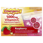 витамин C, малина, 30 пакетиков, 9,1 г (0,32 унции) каждый — Emergen-C