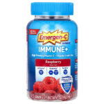 Immune+ с витамином C и витамином D с цинком, жевательные таблетки, со вкусом малины, 45 жевательных таблеток — Emergen-C