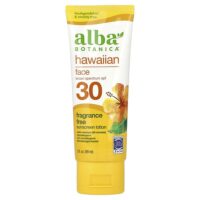 Hawaiian солнцезащитный лосьон для лица, SPF 30, без отдушек, 89 мл (3 жидк. унции) — Alba Botanica