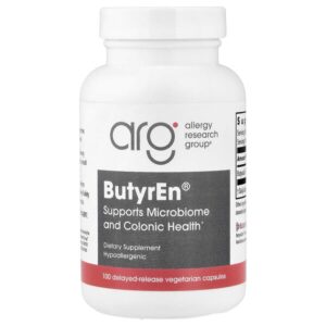 ButyrEn®, 100 вегетарианских капсул с отсроченным высвобождением (200 мг в 1 капсуле) — Allergy Research Group