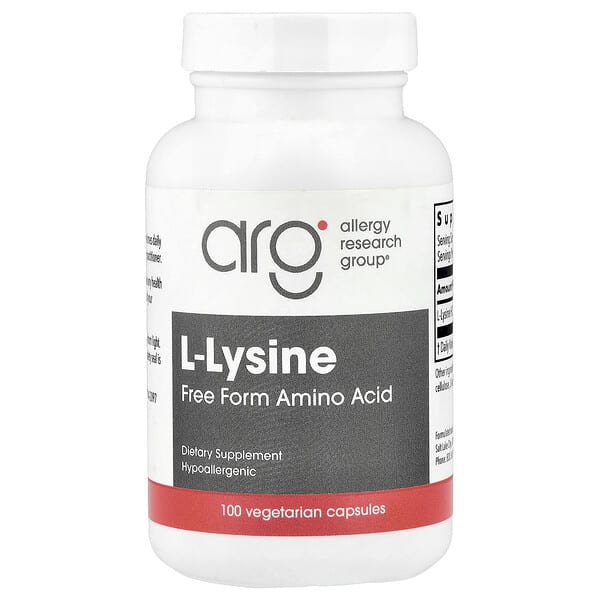 alg70600_v_10.jpg L-лизин, 100 вегетарианских капсул (0,5 г в 1 капсуле) — Allergy Research Group